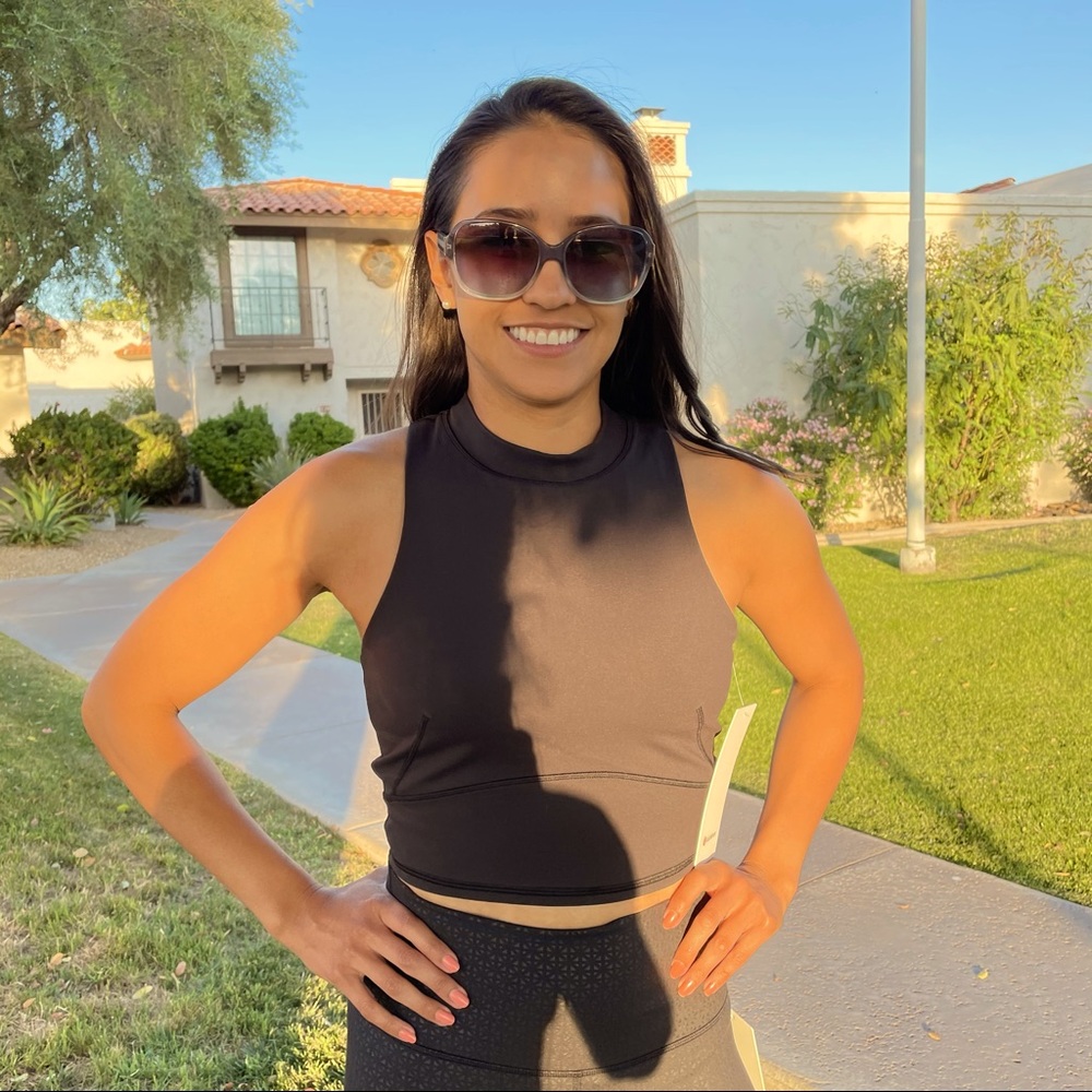 Lululemon Everlux and Mesh Cropped Tank